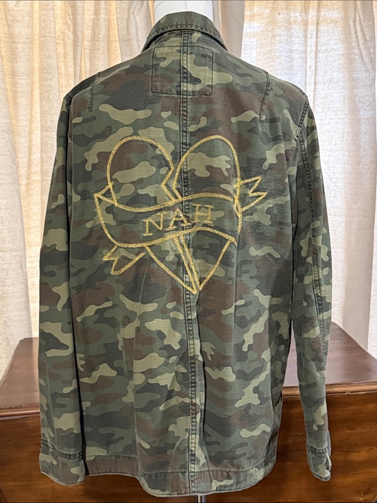 American Eagle Outfitters Other - American Eagle Outfitters Olive Green Camo Field Jacket Nah to Love XL